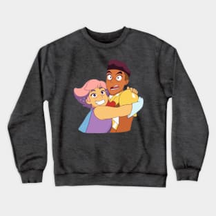 Glimmer & Bow Hug | She-Ra and the Princesses of Power Crewneck Sweatshirt